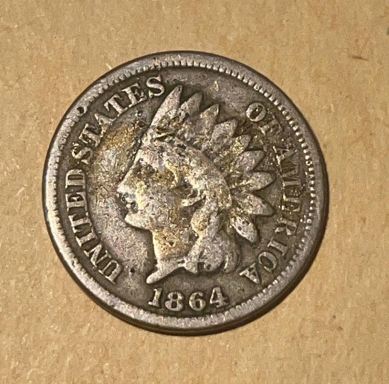 1864 Indianhead Cent, Civil War Coin