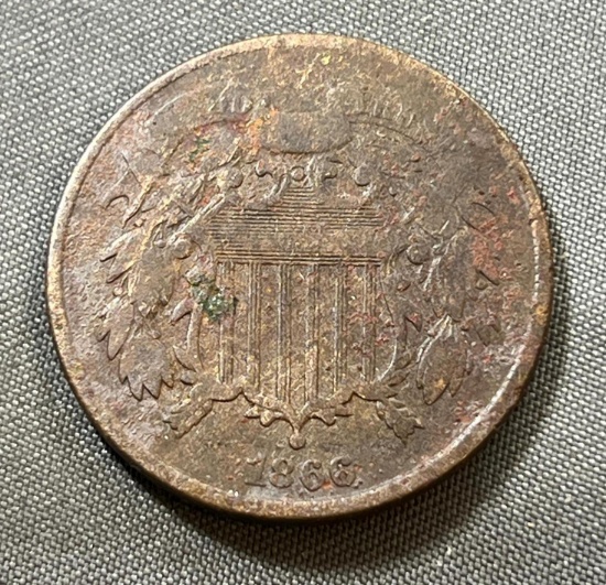 1866 US 2 Cent Piece