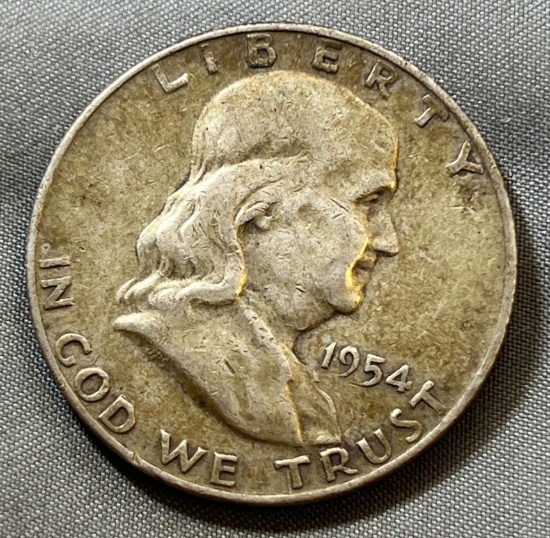 1954-D Franklin Half Dollar, 90% silver