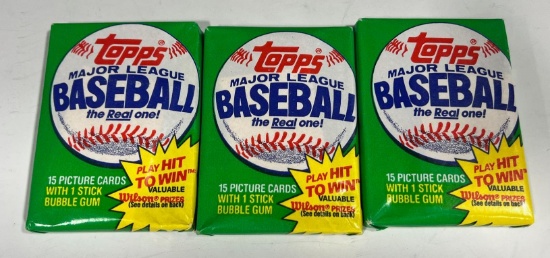 3- 1981 Topps Wax Unopened Packs