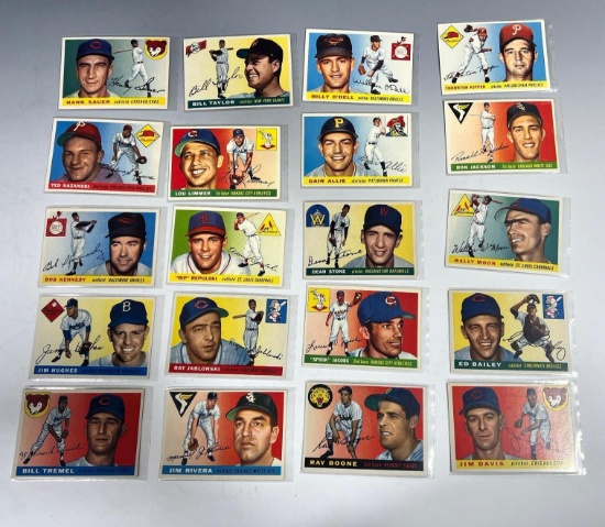 1955 Topps Baseball Card lot of 20 w/ John Sauer and more, see list below