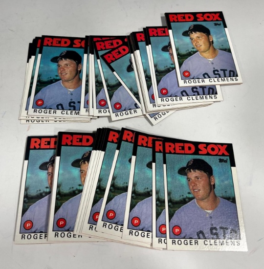 1986 Topps Roger Clemens #661 lot of 50 baseball cards