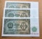 3- 1951 Bulgaria 3 Leva Banknotes w/ sequential serial numbers, sells times the money