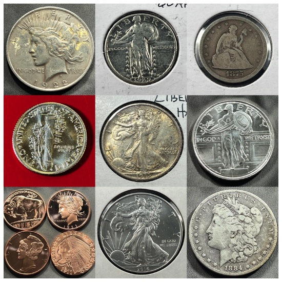 Silver, Currency, Coins and more