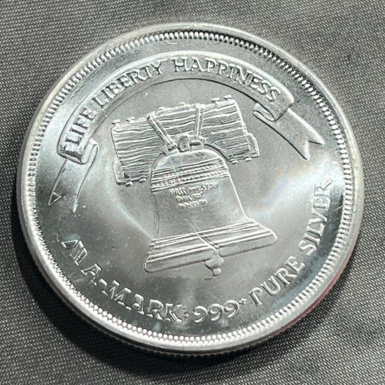One Troy Ounce .999 Silver Round, SIGMA TESTED