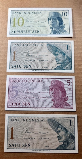 4- AU Bank of Indonesia Sen Banknotes, sells times the money