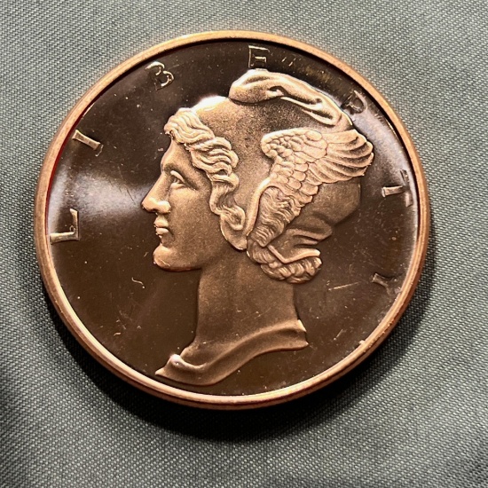 ONE OUNCE .999 COPPER ROUND