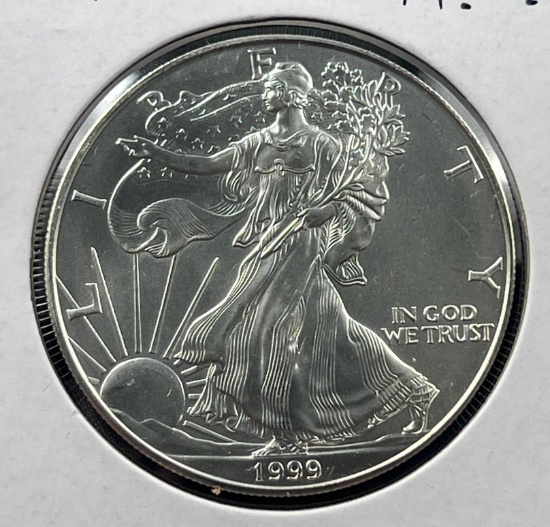1999 US Silver Eagle .999 Fine Silver, UNC