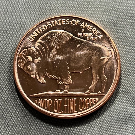 ONE OUNCE .999 COPPER ROUND