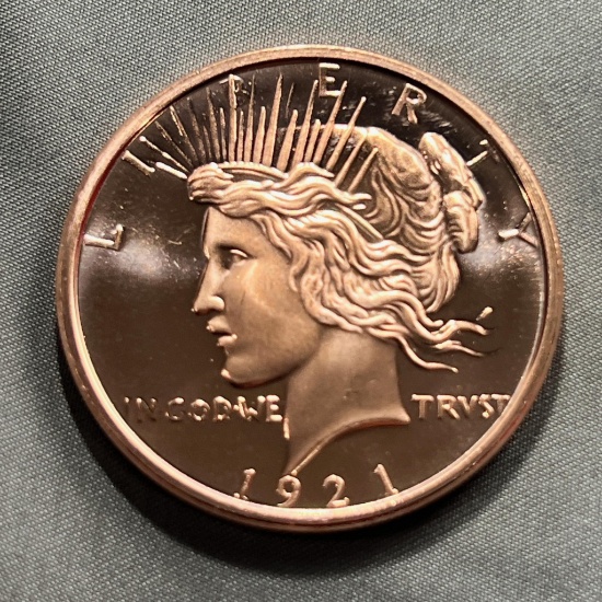ONE OUNCE .999 COPPER ROUND
