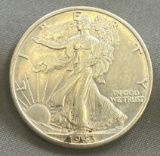 1943-D US Walking Liberty Half Dollar, 90% Silver