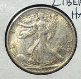 1935 US Walking Liberty Half Dollar, 90% Silver