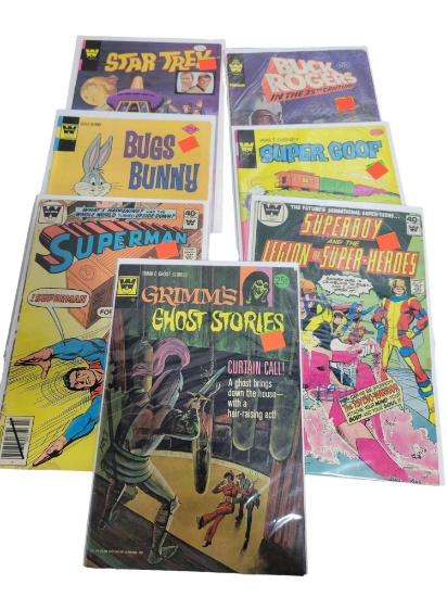Whitman Comics lot of 7 including Star Trek, Superman