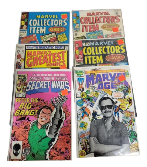 Marvel Comics lot of 6 including: Collectors Item, Marvel Age, Secret Wars