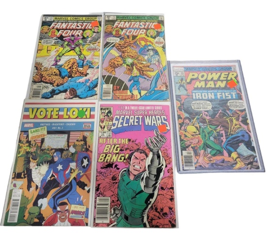 Marvel Comics lot of 5 including: Powerman #48, Fantastic Four and more