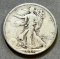 1934 US Walking Liberty Half Dollar, 90% silver