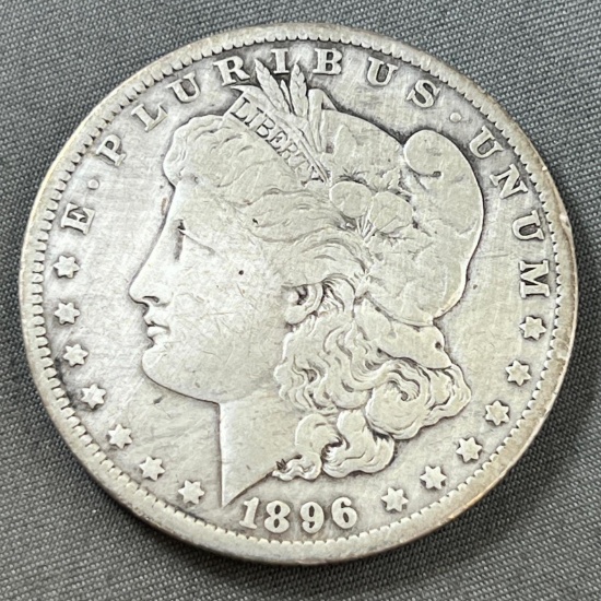 1896-O Morgan Silver Dollar, 90% Silver