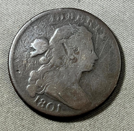 1801 US Draped Bust Large One Cent