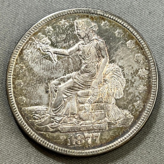 1877 United States Trade Dollar, 425 Grains .900 Silver