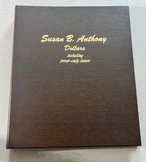 NEAR COMPLETE Susan B Anthony Dollar set in Dansco Album, missing one coin