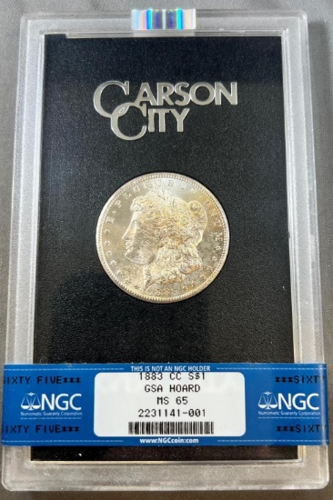 GSA 1883 CC Carson City Morgan Silver Dollar Graded MS65 by NGC, NO BOX