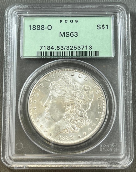 1888-O Morgan Silver Dollar in MS63 PCGS Holder