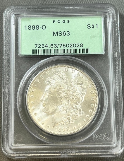 1898-O Morgan SIlver Dollar in MS63 PCGS Holder