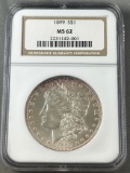 1899 Morgan Silver Dollar in NGC MS62 Holder