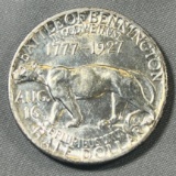 1927 Vermont Battle of Bennington Commemorative Half Dollar, LOW MINTAGE