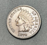 1870 Indianhead Cent, Full Liberty