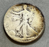 1937 US Walking Liberty Half Dollar, 90% silver