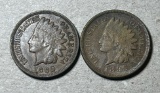 1908 and 1896 Indianhead Cents, both w/ NEAR FULL Liberty