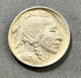 1913 Type 1 Buffalo Nickel (Raised Mound)