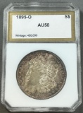 1895-O Morgan Silver Dollar in PCI AU58 Holder