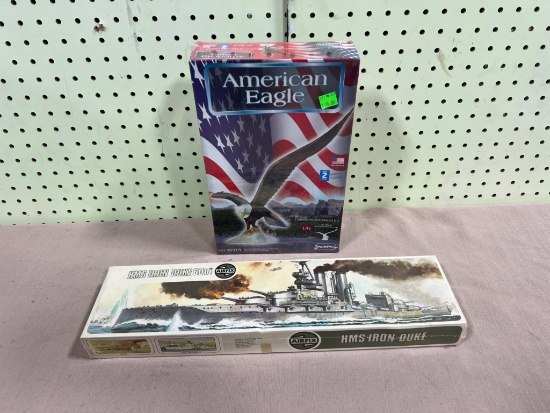 American Eagle + Iron Duke models (2) in lot, in cello