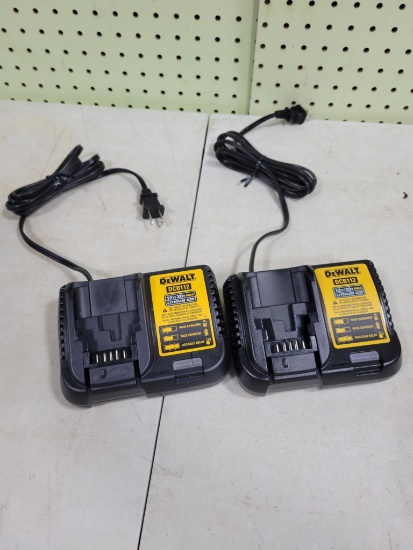 2- Unused 20 volt Dewalt Chargers