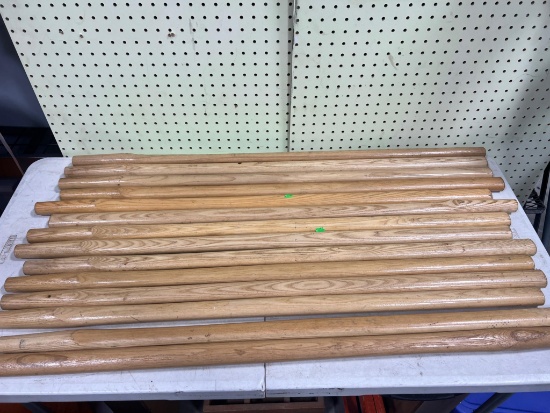 15- unused wooden shovel handles