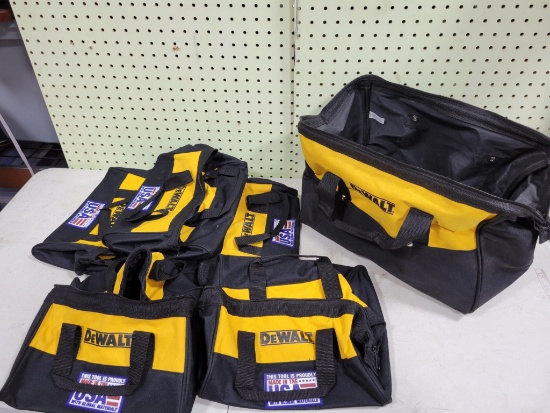 6- Dewalt Tools Bags, 5 are unused, one is used