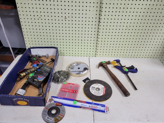 Saw Blades, clamp, hammer and more