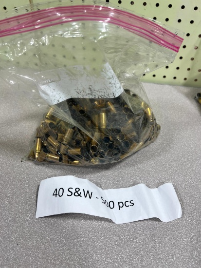 LOCAL PICKUP ONLY- 500+/- 40 S&W empty brass