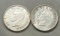 1942 and 1943 Great Britain Two Shillings Silver Coins, sells times the money