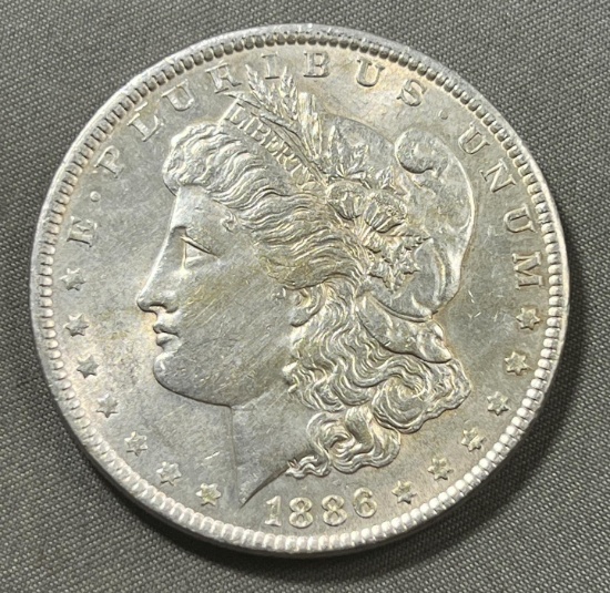 1885 Morgan Silver Dollar, 90% silver, good looking coin