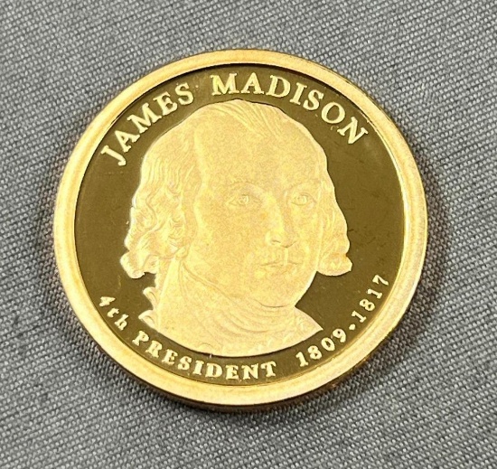 James Madison PROOF Presidential Dollar