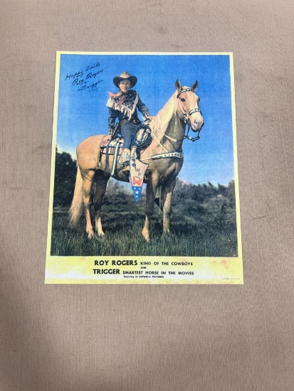 Roy Rogers signed picture no COA