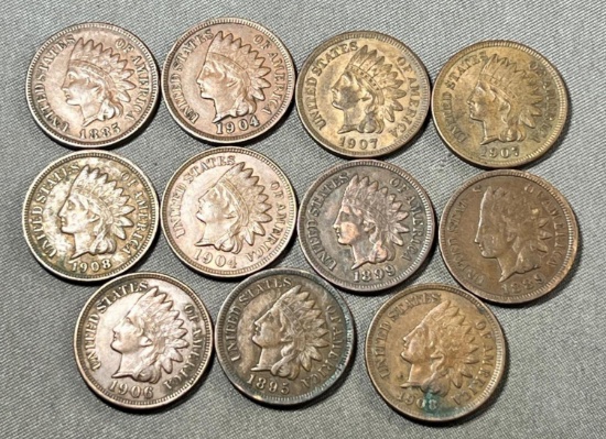 11- Better Quality Indianhead Cents, most with FULL or NEAR FULL LIBERTY