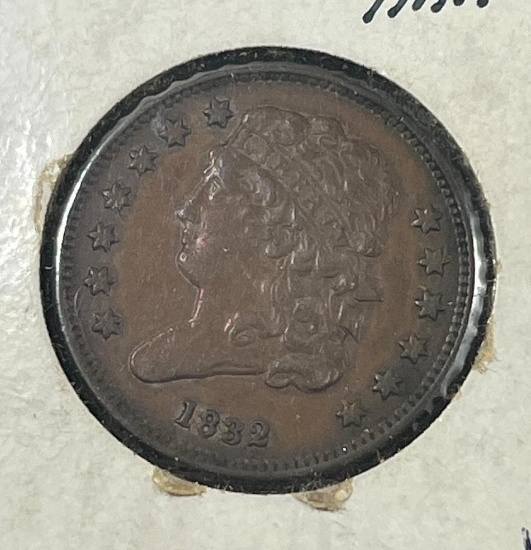 1832 US Half cent, FULL LIBERTY