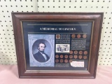 Lincoln Cent set in frame