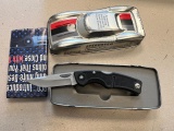 Meyerco AUS-8 Folding Lockback pocket knife w/ collectible tin