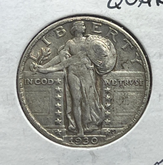 1930 Standing Liberty Quarter, 90% Silver