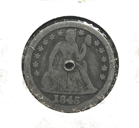 1845 Seated Liberty Dime